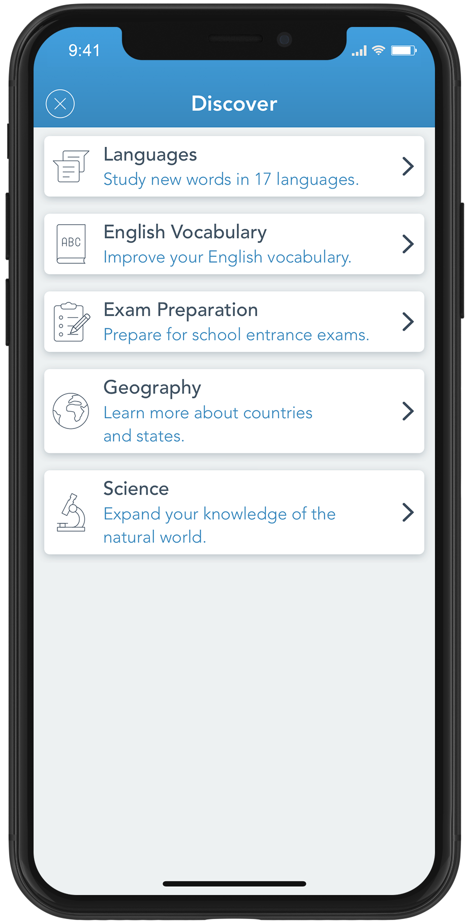 Discover curated subjects in AccelaStudy Infinite